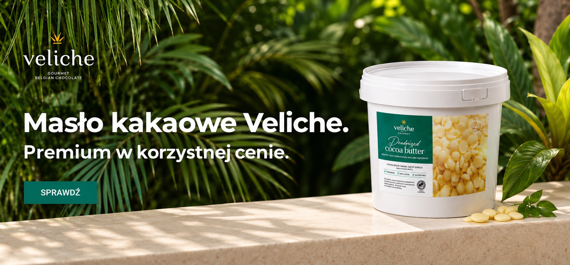 Veliche Cocoa butter Masło kakao 100% 3kg.