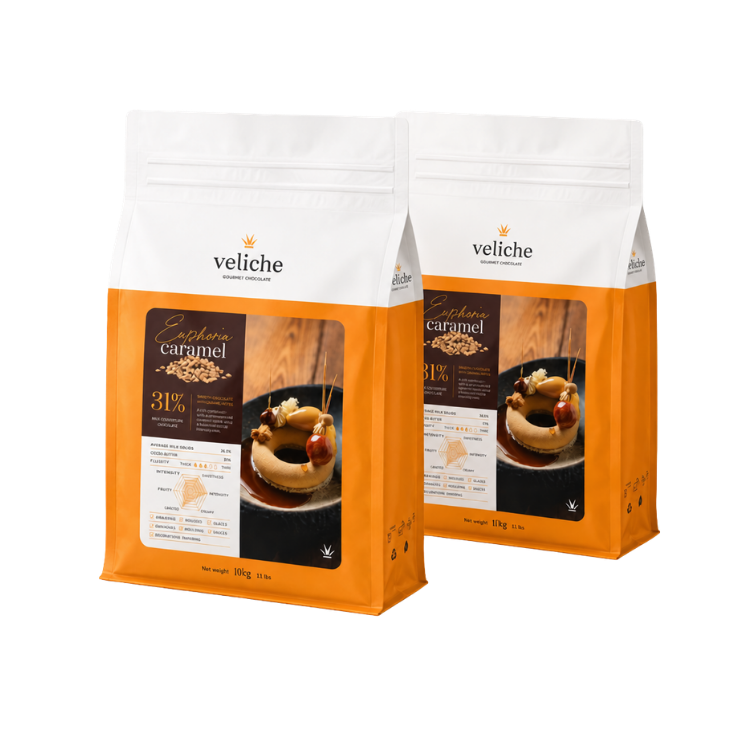 Bundle Veliche Euphoria 31% Czekolada karmelowa 10 kg. x 2